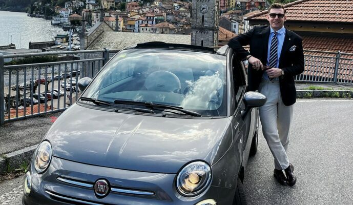 włoskim cabrio wokół jeziora Como Manful